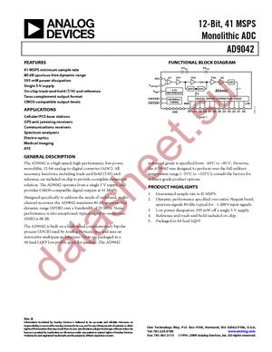 AD9042AD datasheet  